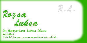 rozsa luksa business card
